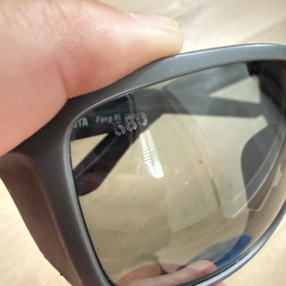 Costa Del Mar Ferg XL Sunglasses Matte Black 580G Gray Polarized Glass 6S9012 - Picture 5 of 9